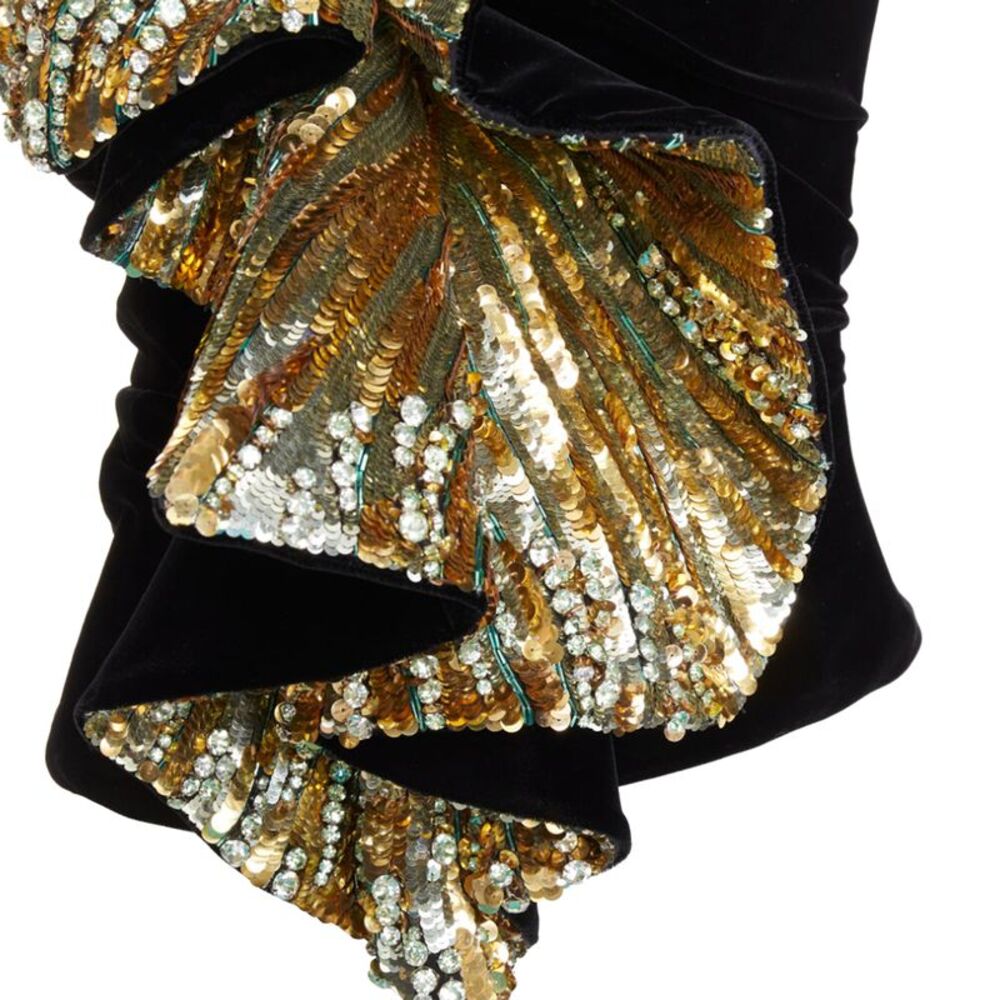 Alexandre Vauthier Crystal Ruffle Top - Picture 2 of 10